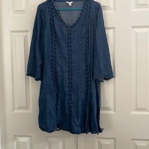 Denim Dress with bell sleeves